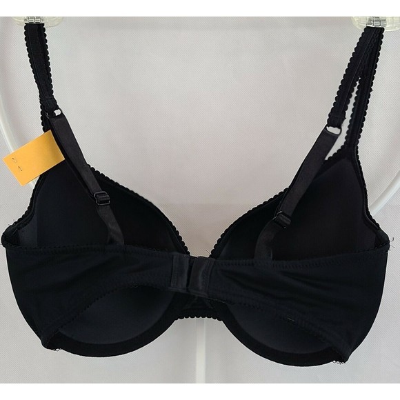 32C Black Lightly Padded Underwire Demi Bra - Picture 4 of 6